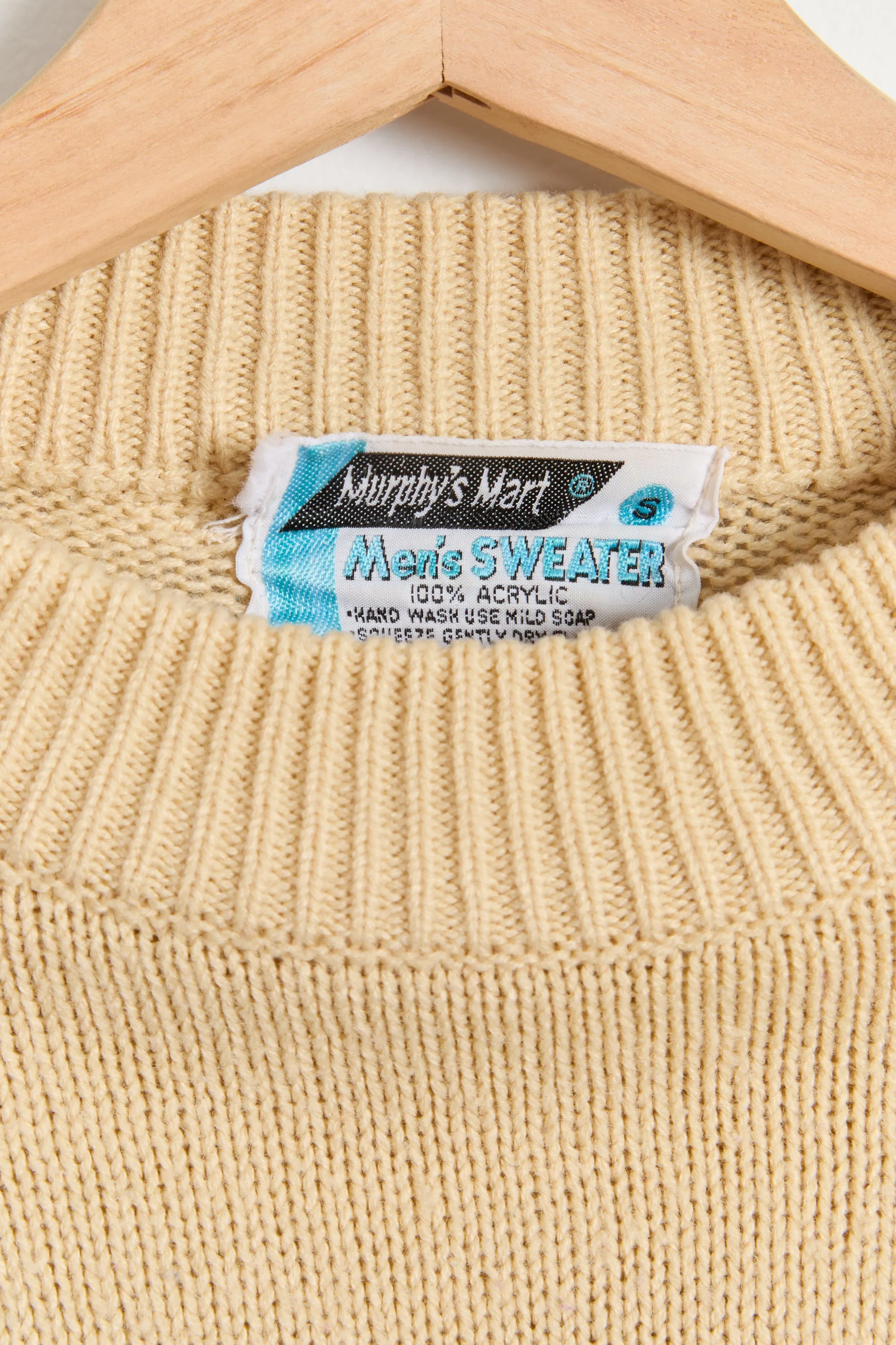 70s Brown Tan Red Fair Isle Crew Sweater M/L
