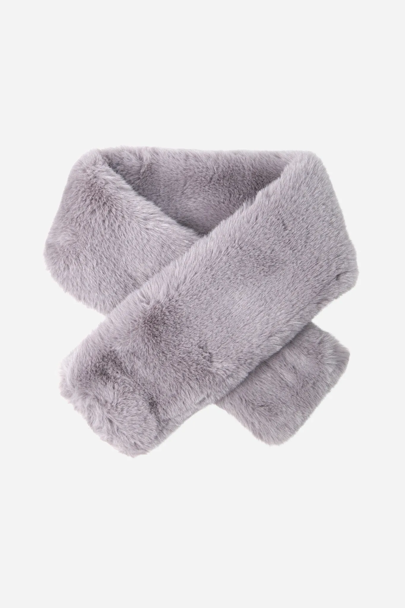 Faux Fur Tuck Scarf Medium Grey
