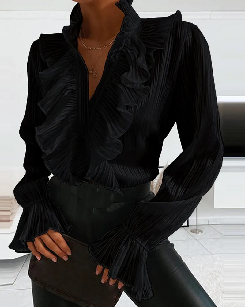 Julia Fashion - Fashion Spring Summer Flare Sleve Casual Shirts